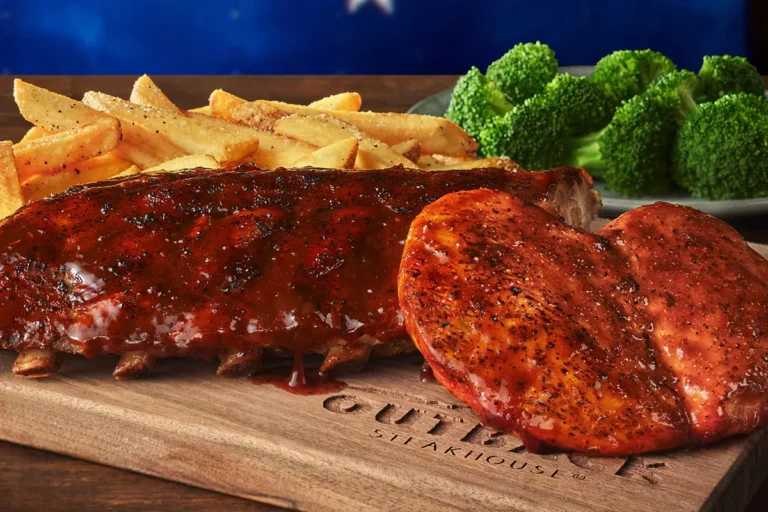 Outback Steakhouse Dinner Menuย 10 Droverโs Ribs & Chicken Platter