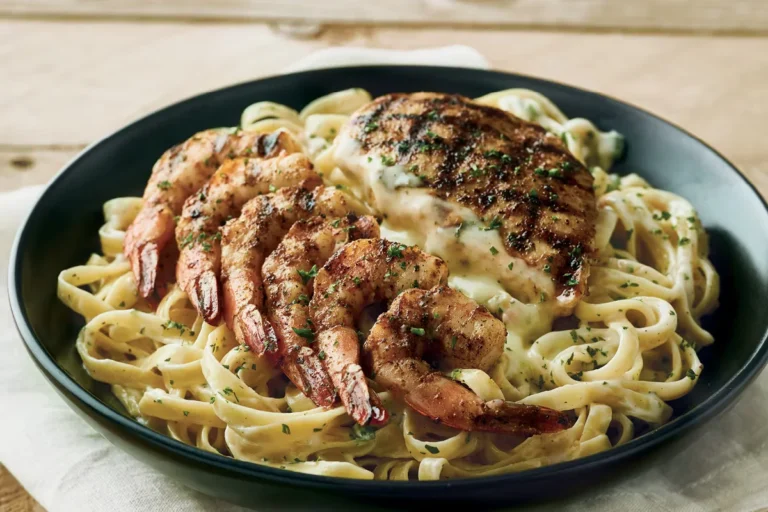 Outback Steakhouse Dinner Menuย 11 Queensland Chicken & Shrimp Pasta