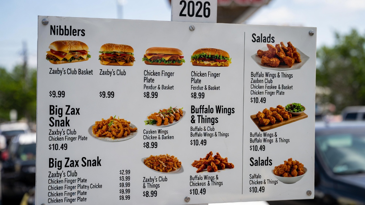 Zaxby’s menu with prices 2026 USA – family meal Zax Packz and sauces