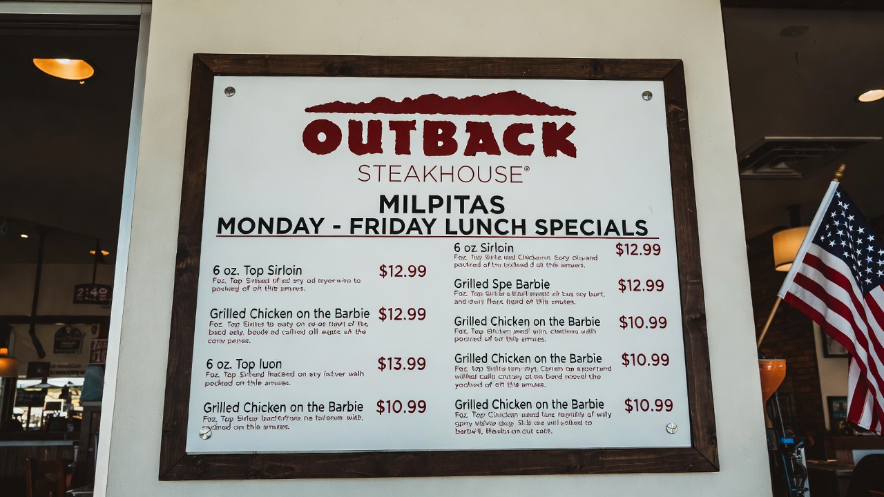Outback Steakhouse Milpitas Menu Specials 2026 – Tuesday Tails steak and lobster special plate